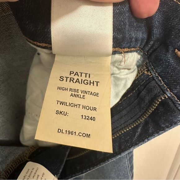 DL1961 Patti Straight High Rise Vintage Ankle Denim Jeans twilight hour Size 27 - Picture 8 of 10